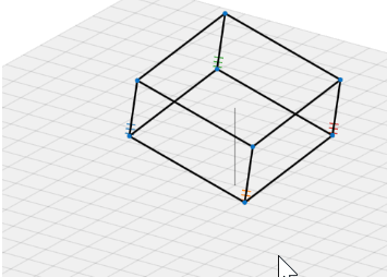 Example of a dropped 3D weigh with corner springs and dampers.